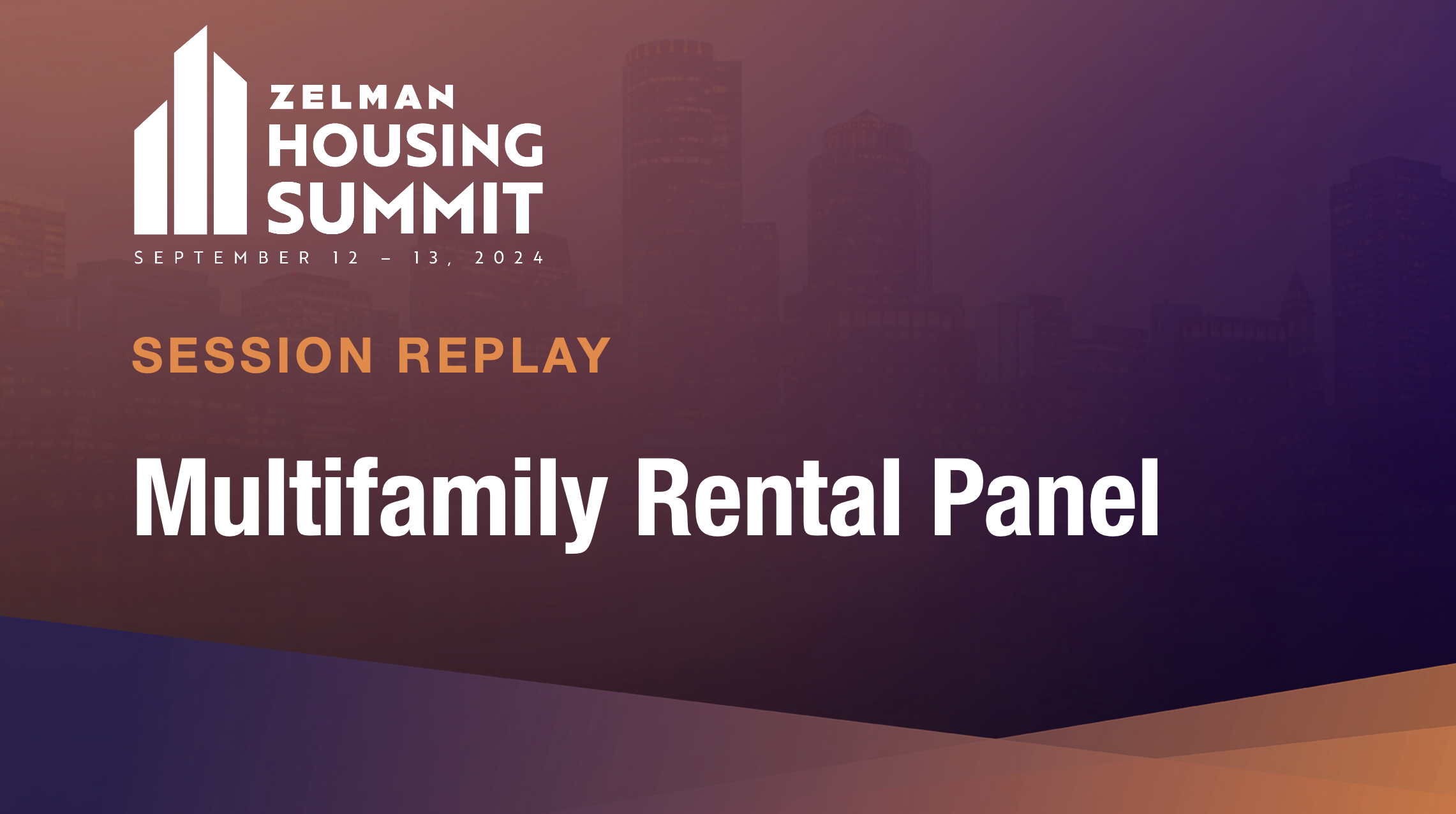 Multifamily Rental Panel - 2024 Housing Summit